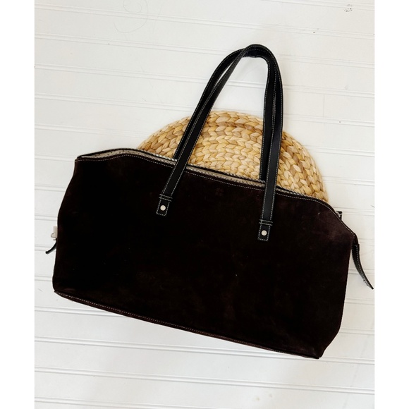 kate spade Handbags - Kate Spade Chocolate Brown Suede Leather Shoulder Bag